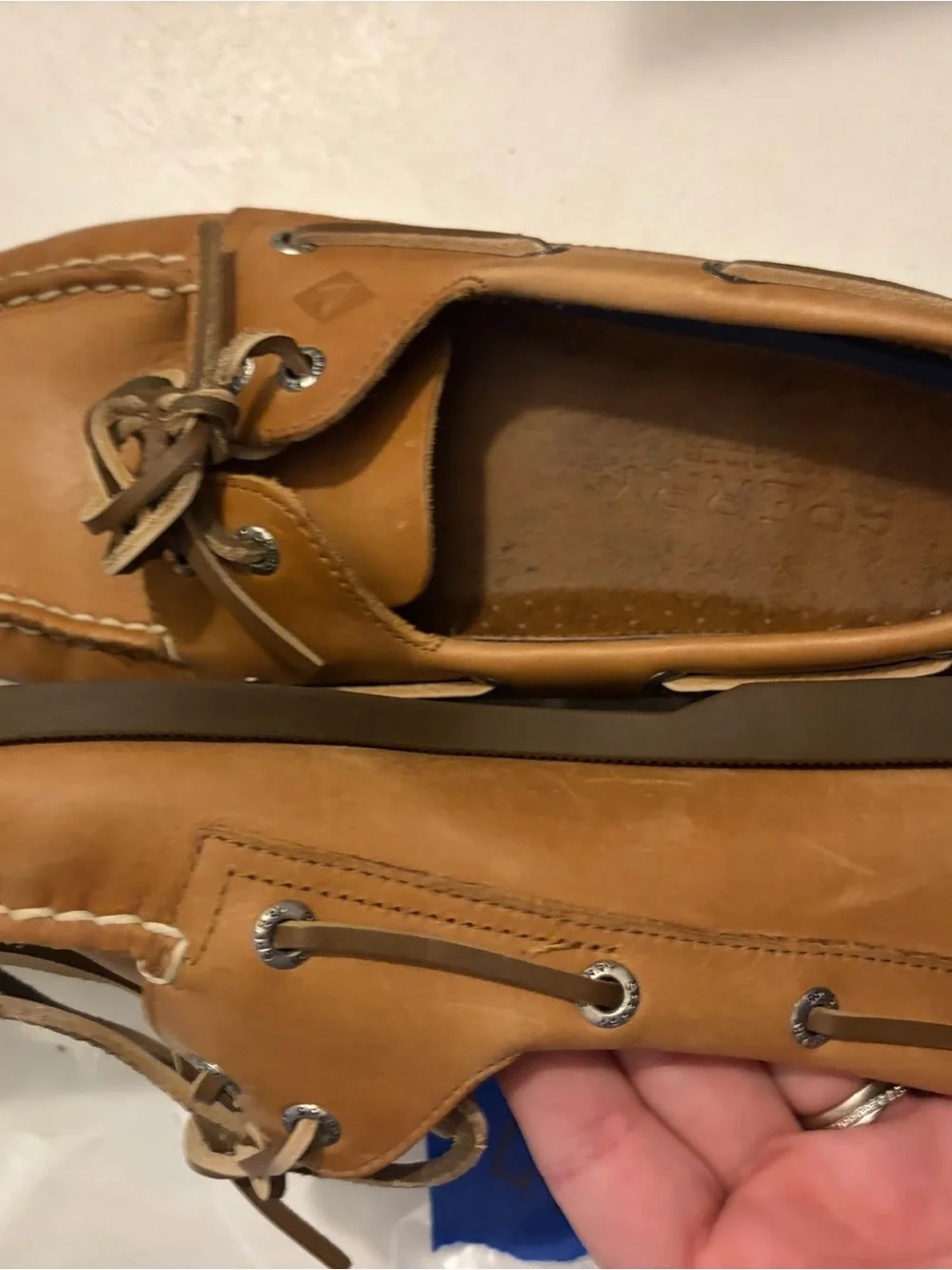 Sperry Men’s Tan Leather Boat Shoes